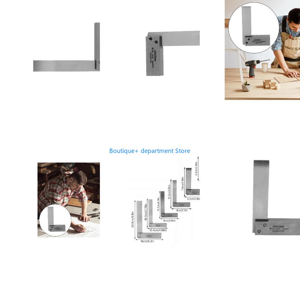 Woodworking For Engineers - E1PD Machinist Square Precisão Base Larga