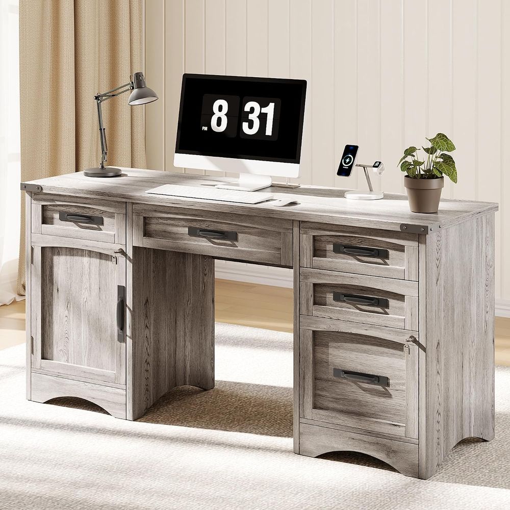Woodworking Or Woodworking - Escrivaninha Moderna 55 com Gavetas, Estação