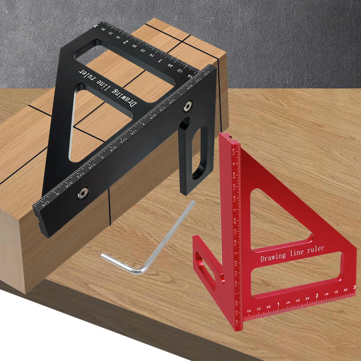 Woodworking For Engineers - Régua triangular de esquadria de alumínio