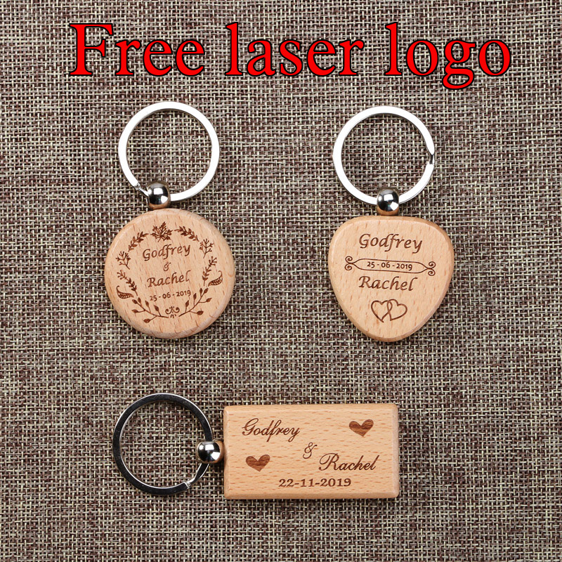 Woodworking Logos - Chaveiro de madeira personalizado, etiquetas gravadas