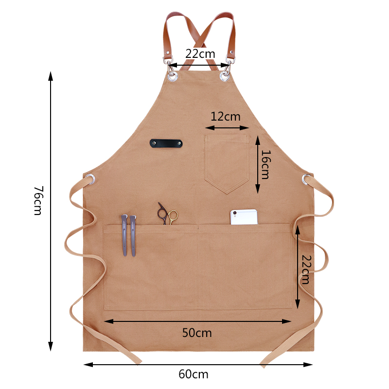 Woodworking Overalls - Avental de lona espessada durável, à