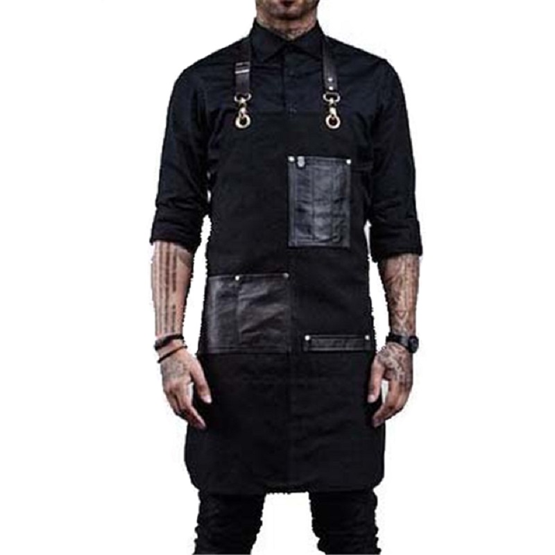 Woodworking Overalls - Logotipo personalizado avental de lona preta,