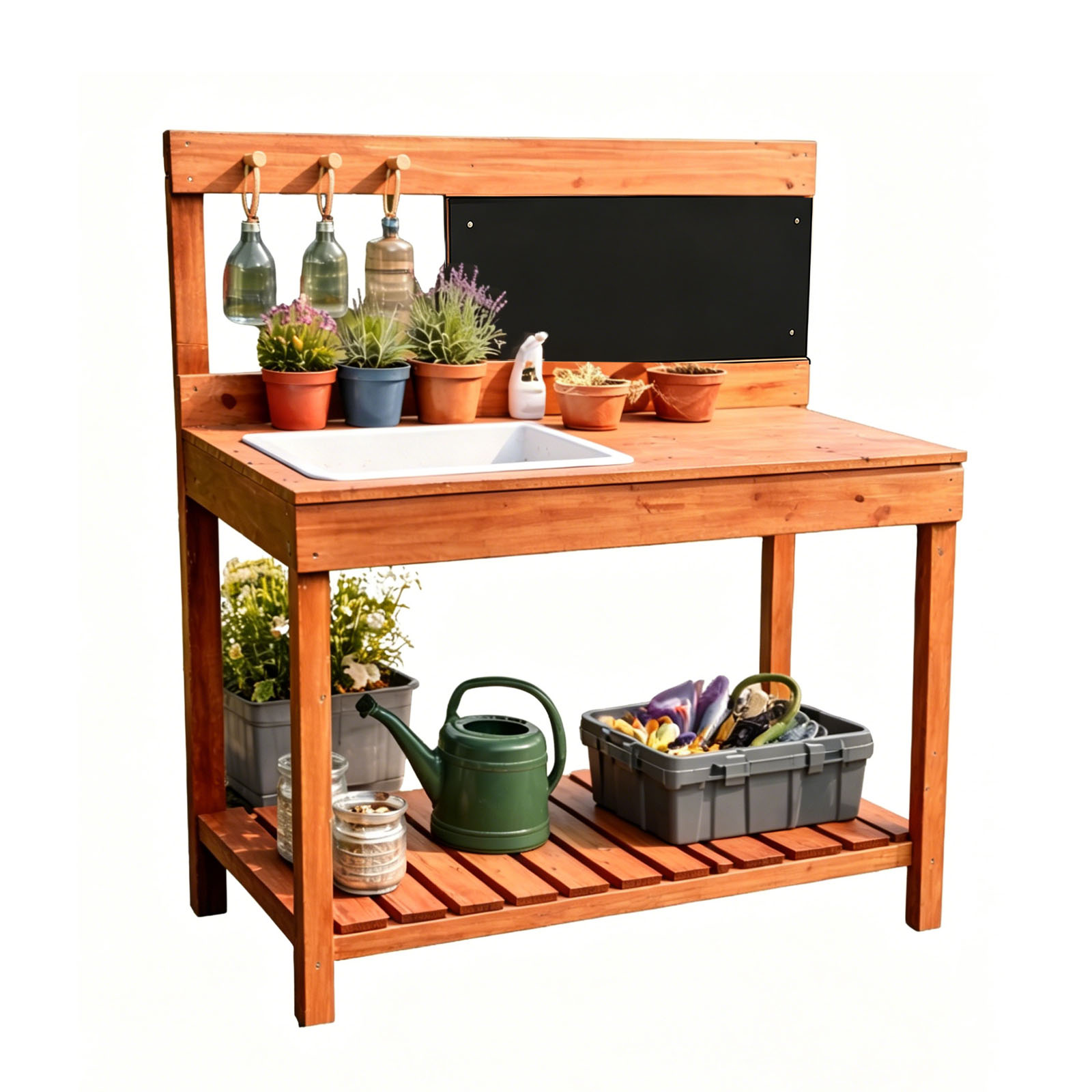 Woodworking Workbench - Bancadas de madeira para plantio de