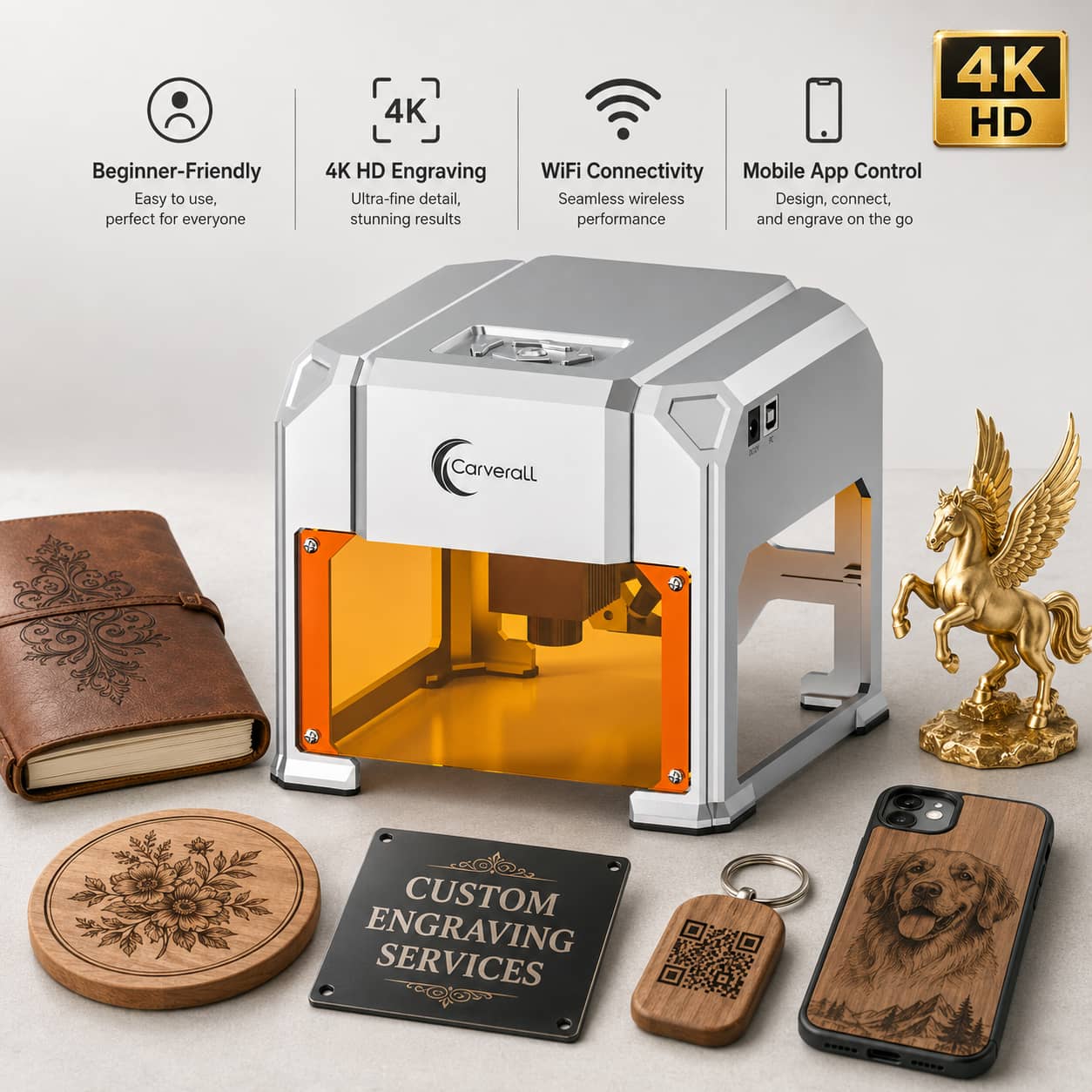 Woodworking Veneer Cutter - Máquina de Gravação a Laser Carverall,