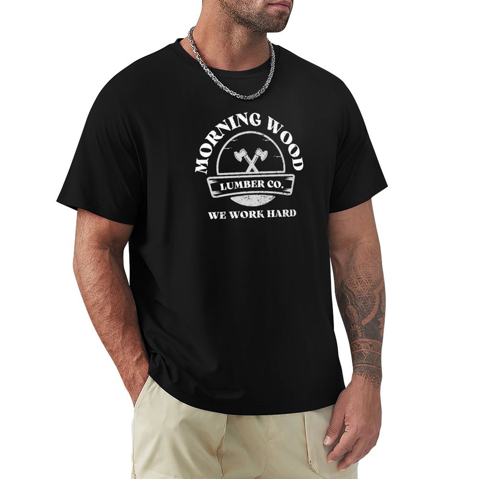 Lumber Woodworking - Camiseta Morning Wood Lumber Company We