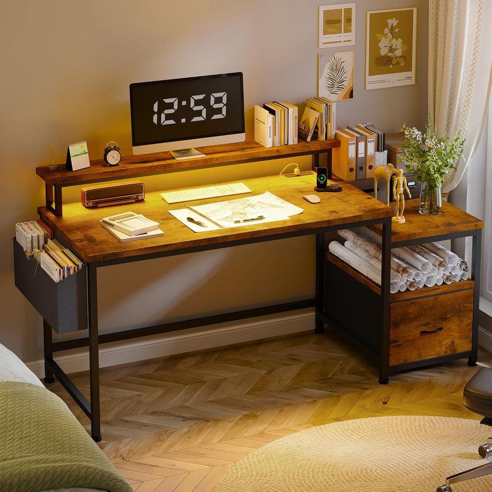 Mesa de escritório de 56,5 pol - Woodworking Or Woodworking avaliação e preço