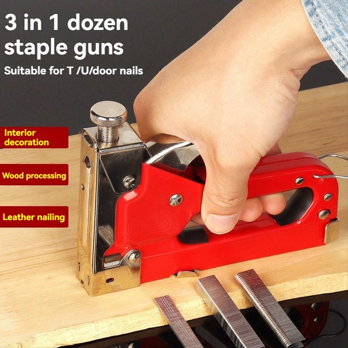 Grampeador Manual N82R Três em - Woodworking Tools avaliação e preço