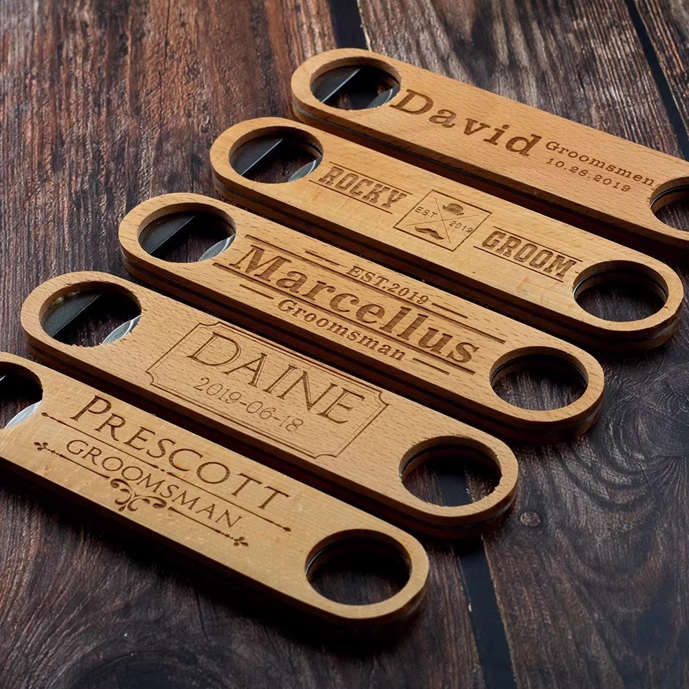 Abridor de garrafas de cerveja - Woodworking Logos avaliação e preço